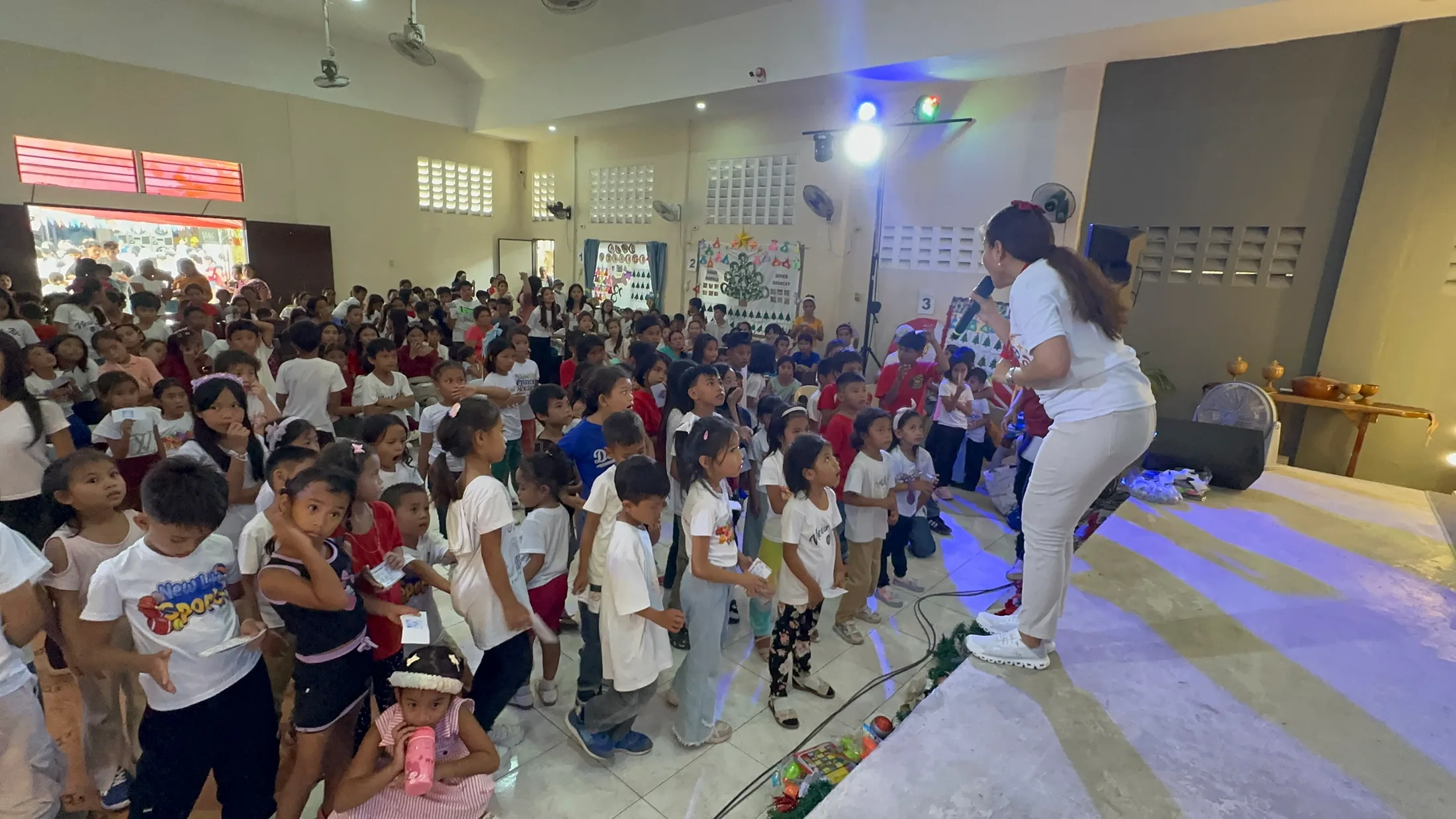 Children taking part in a lively group activity